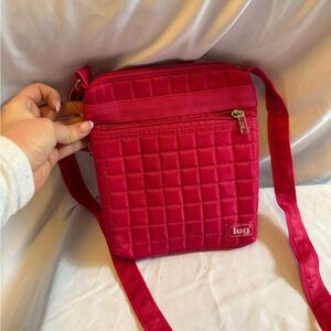 lug Quilted Crossbody Bag in Hot Pink
